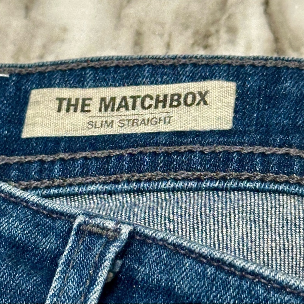 AG Adriano Goldschmied Dark Blue Wash Slim Straight Leg Jeans Matchstick - Picture 3 of 12